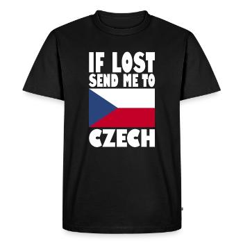 Drapeau de la République tchèque - T-shirt Premium bio Homme - noir - Devant - Nico (187cm)