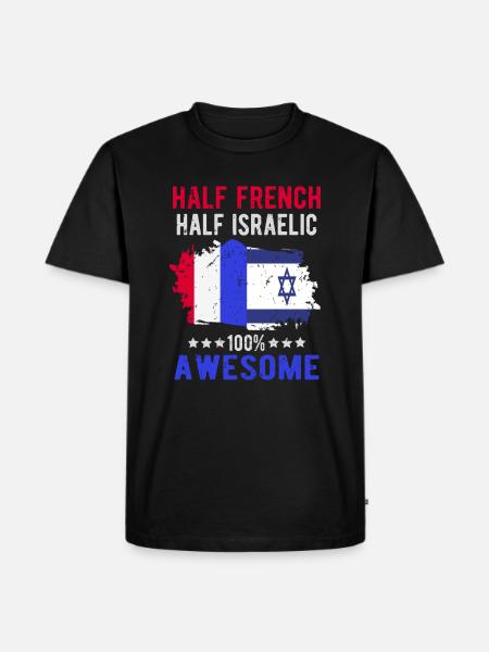 Half French Half Isreali - Men's Premium Organic T-Shirt - black