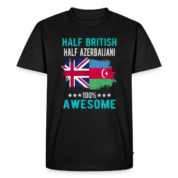 Moitié britannique moitié azerbaïdjanais - T-shirt Premium bio Homme - noir - Devant - Nico (187cm)