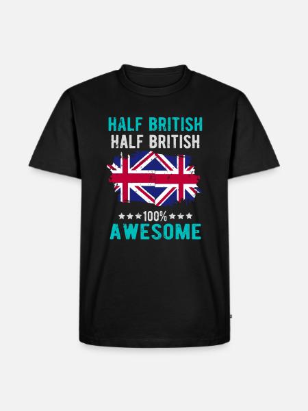 Half British Half British - Men's Premium Organic T-Shirt - black