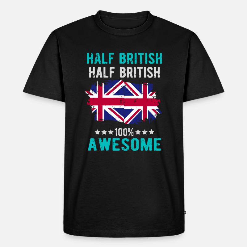 Half British Half British - Men's Premium Organic T-Shirt - black