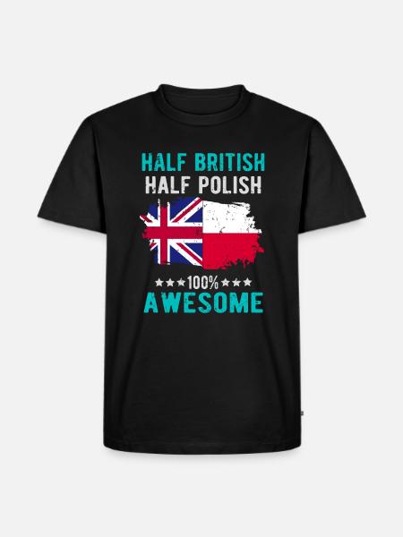 Half British Half Singaporean - Men's Premium Organic T-Shirt - black