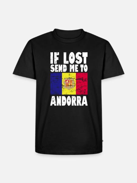 Andorra Flag Saying - Men's Premium Organic T-Shirt - black