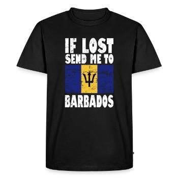 Drapeau de la Barbade - T-shirt Premium bio Homme - noir - Devant - Nico (187cm)