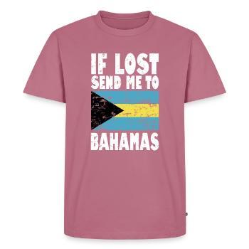 Drapeau des Bahamas - T-shirt Premium bio Homme - mauve - Devant - Nico (187cm)