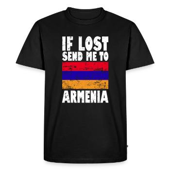 Drapeau de l’Arménie - T-shirt Premium bio Homme - noir - Devant - Nico (187cm)