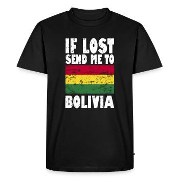 Drapeau de la Bolivie - T-shirt Premium bio Homme - noir - Devant - Nico (187cm)
