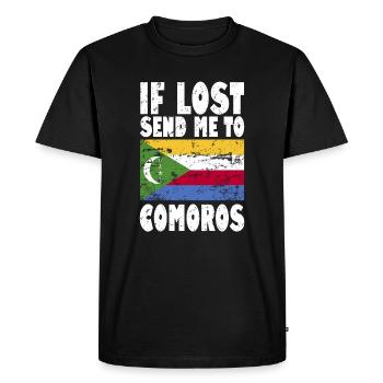 Le drapeau des Comores - T-shirt Premium bio Homme - noir - Devant - Nico (187cm)
