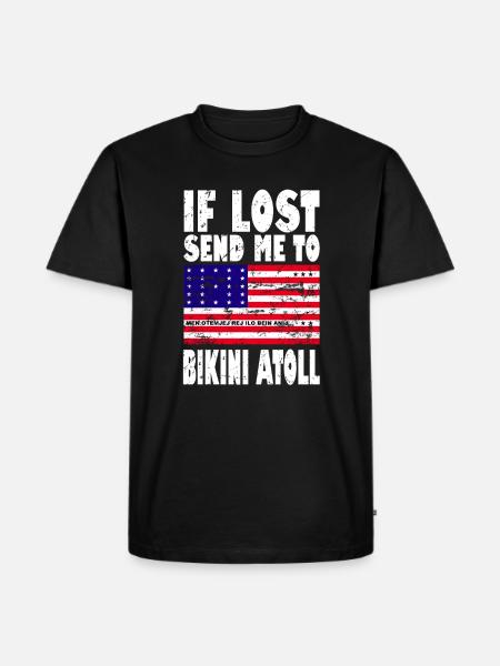 Bikini Atoll Flag Saying - Men's Premium Organic T-Shirt - black
