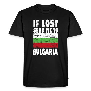 Dicton du drapeau de la Bulgarie - T-shirt Premium bio Homme - noir - Devant - Nico (187cm)