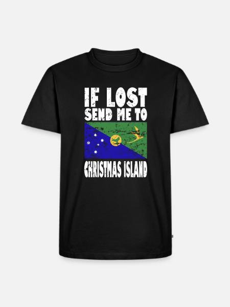 Christmas Island Flag Saying - Men's Premium Organic T-Shirt - black