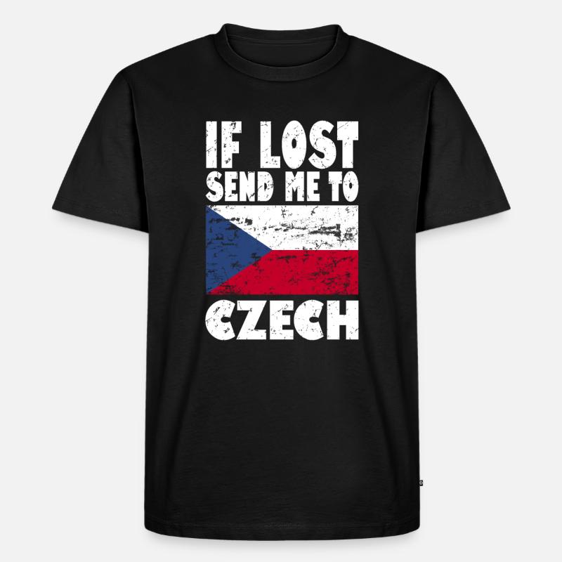 Drapeau de la République tchèque - T-shirt Premium bio Homme - noir