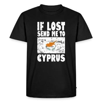 Cyprus Flag Saying - Men's Premium Organic T-Shirt - black - Front - Nico (187cm)