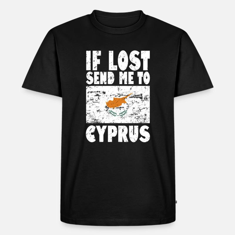 Zypern Flagge Spruch - Männer Premium Bio T-Shirt - Schwarz