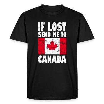 Drapeau du Canada - T-shirt Premium bio Homme - noir - Devant - Nico (187cm)