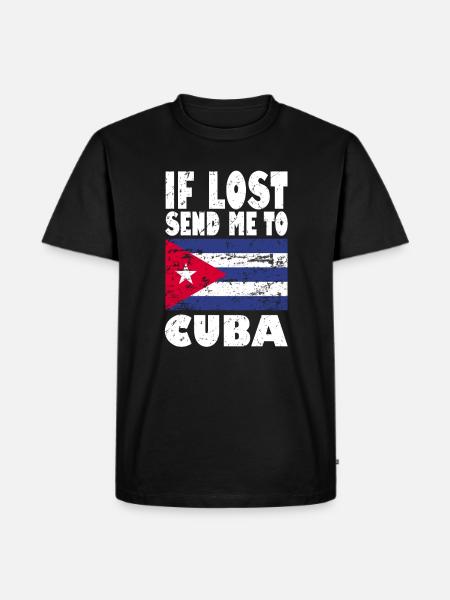 Cuba Flag Saying - Men's Premium Organic T-Shirt - black