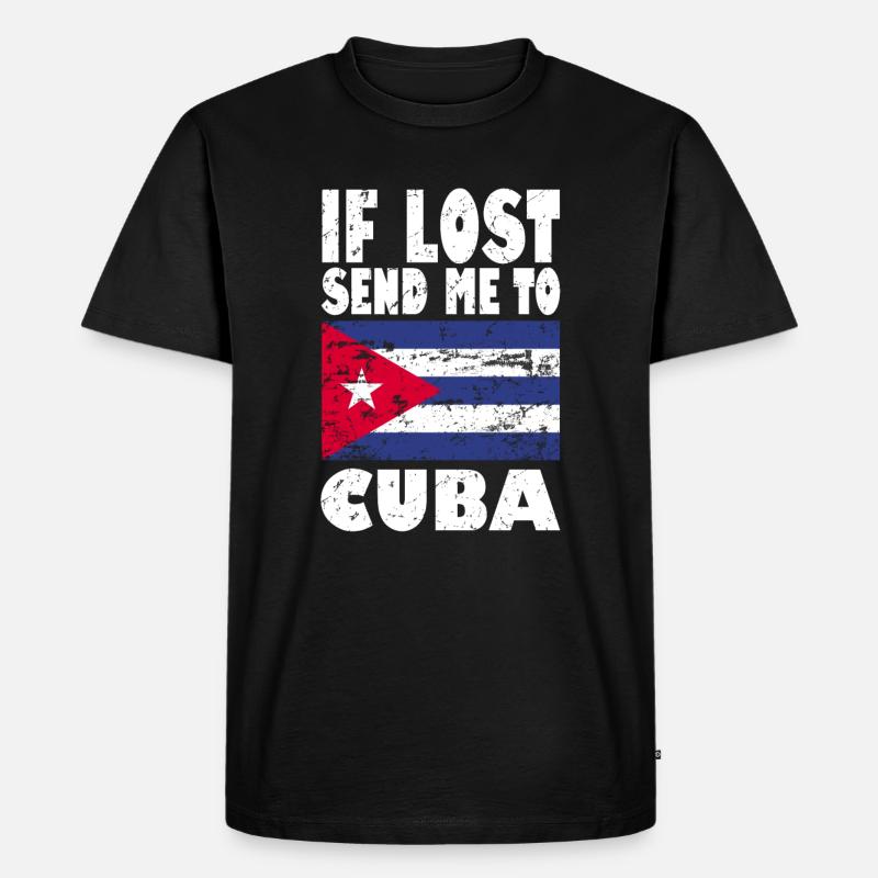 Cuba Flag Saying - Men's Premium Organic T-Shirt - black