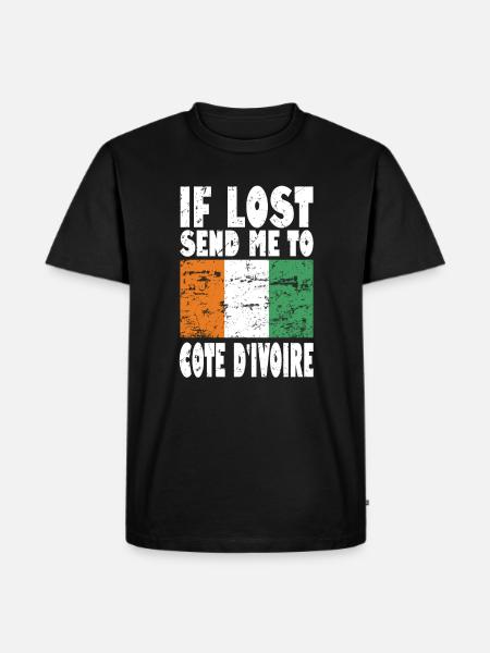 Cote Dívoire Flag Saying - Men's Premium Organic T-Shirt - black