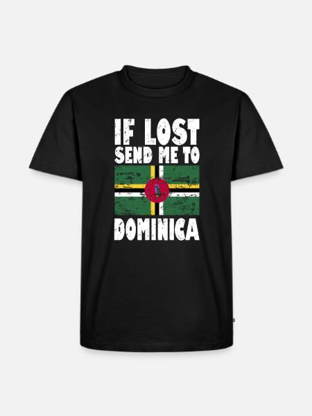 Dominica Flag Saying - Men's Premium Organic T-Shirt - black
