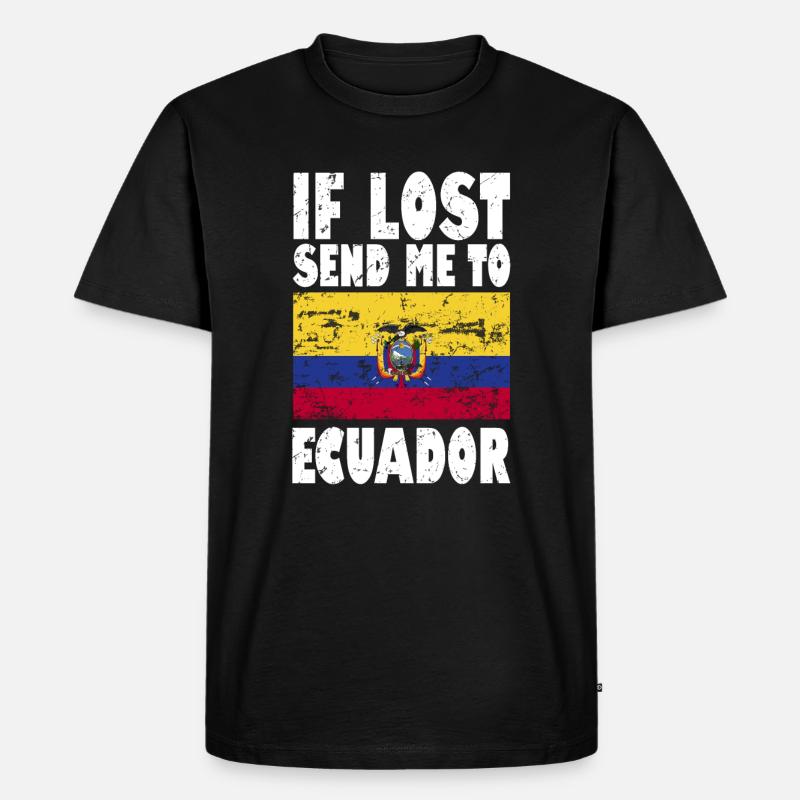 Ecuador Flagge Spruch - Männer Premium Bio T-Shirt - Schwarz