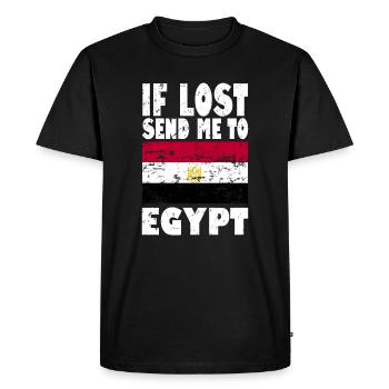 Egypt Flag Saying - Men's Premium Organic T-Shirt - black - Front - Nico (187cm)