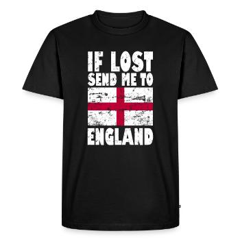 Drapeau de l’Angleterre Disant - T-shirt Premium bio Homme - noir - Devant - Nico (187cm)