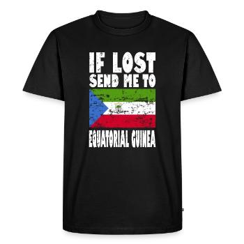 Drapeau de la Guinée équatoriale - T-shirt Premium bio Homme - noir - Devant - Nico (187cm)