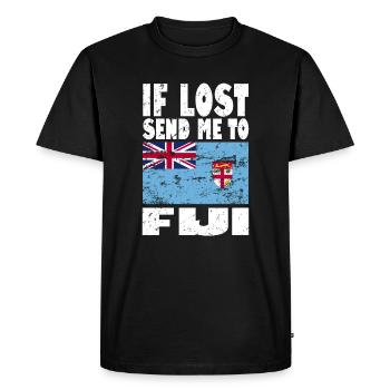 Drapeau des Fidji - T-shirt Premium bio Homme - noir - Devant - Nico (187cm)