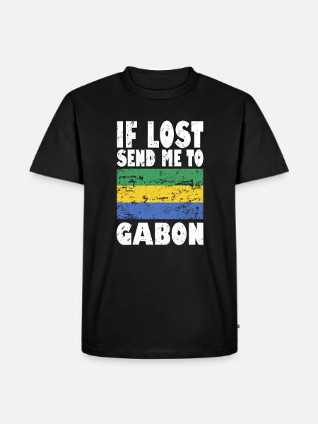 Drapeau du Gabon - T-shirt Premium bio Homme - noir