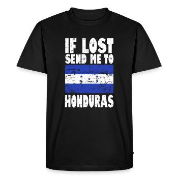 Drapeau du Honduras - T-shirt Premium bio Homme - noir - Devant - Nico (187cm)
