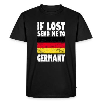 Germany Flag Slogan - Men's Premium Organic T-Shirt - black - Front - Nico (187cm)