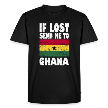 Drapeau du Ghana - T-shirt Premium bio Homme - noir - Devant - Nico (187cm)
