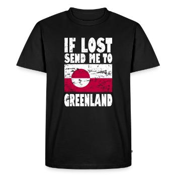 Drapeau du Groenland - T-shirt Premium bio Homme - noir - Devant - Nico (187cm)