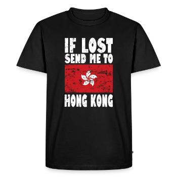 Drapeau de Hong Kong - T-shirt Premium bio Homme - noir - Devant - Nico (187cm)