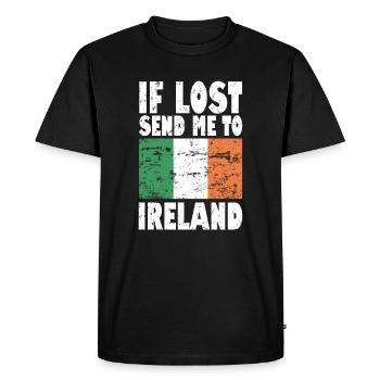 Drapeau irlandais - T-shirt Premium bio Homme - noir - Devant - Nico (187cm)