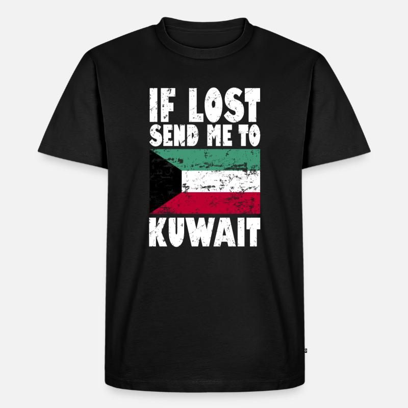 Kuwait Flagge Spruch - Männer Premium Bio T-Shirt - Schwarz