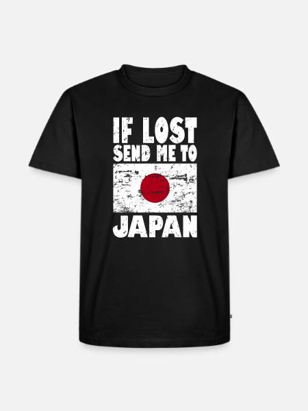 Drapeau du Japon - T-shirt Premium bio Homme - noir