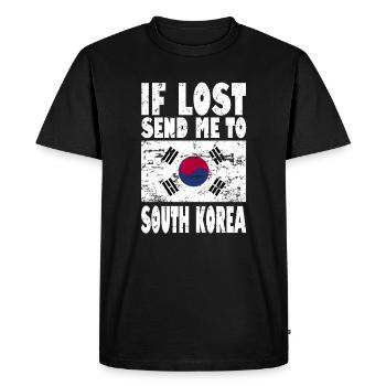 Drapeau de la Corée du Sud - T-shirt Premium bio Homme - noir - Devant - Nico (187cm)