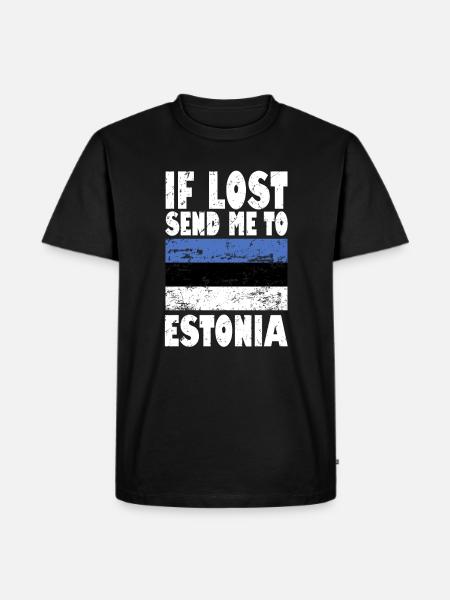 Drapeau de l’Estonie - T-shirt Premium bio Homme - noir