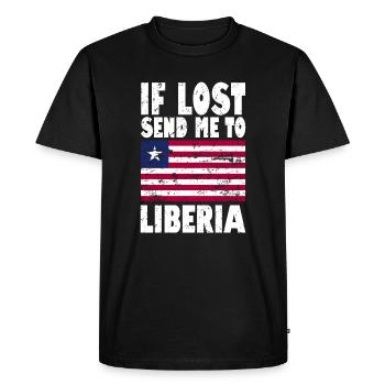 Libya Flag Saying - Men's Premium Organic T-Shirt - black - Front - Nico (187cm)