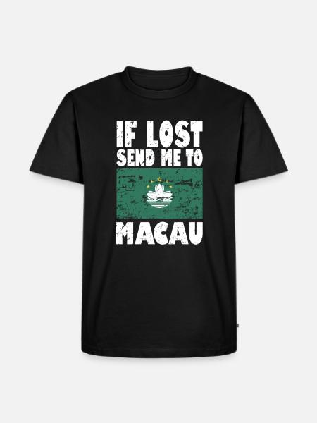 Drapeau de Macao - T-shirt Premium bio Homme - noir