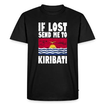 Kiribati Flag Saying - Men's Premium Organic T-Shirt - black - Front - Nico (187cm)