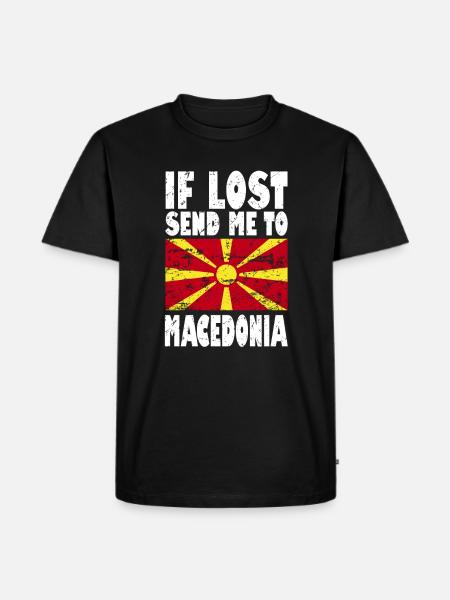 Macedonia Flag Slogan - Men's Premium Organic T-Shirt - black
