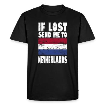 Drapeau des Pays-Bas - T-shirt Premium bio Homme - noir - Devant - Nico (187cm)