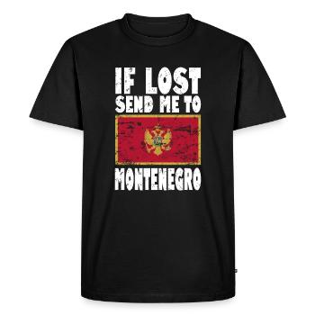Drapeau du Monténégro - T-shirt Premium bio Homme - noir - Devant - Nico (187cm)