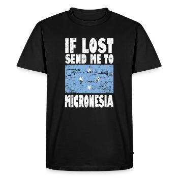 Micronesia Flag Saying - Men's Premium Organic T-Shirt - black - Front - Nico (187cm)