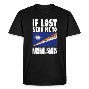 Drapeau des Îles Marshall - T-shirt Premium bio Homme - noir - Devant - Nico (187cm)
