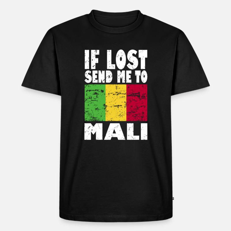Mali Flagge Spruch - Männer Premium Bio T-Shirt - Schwarz