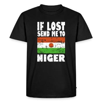 Drapeau du Niger - T-shirt Premium bio Homme - noir - Devant - Nico (187cm)