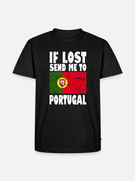 Drapeau du Portugal - T-shirt Premium bio Homme - noir